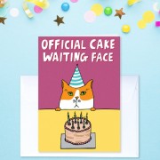 Greeting Card | Official Cake Waiting Face